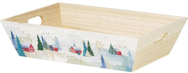 Immagine del prodotto Cesto rettangolare in legno collezione “Snowy Countryside”