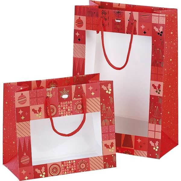 Immagine del prodotto Borsa con finestra in carta Festive Mosaic Collection