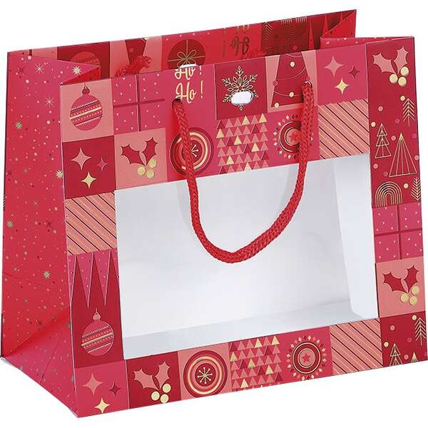 Immagine del prodotto Borsa con finestra in carta Festive Mosaic Collection