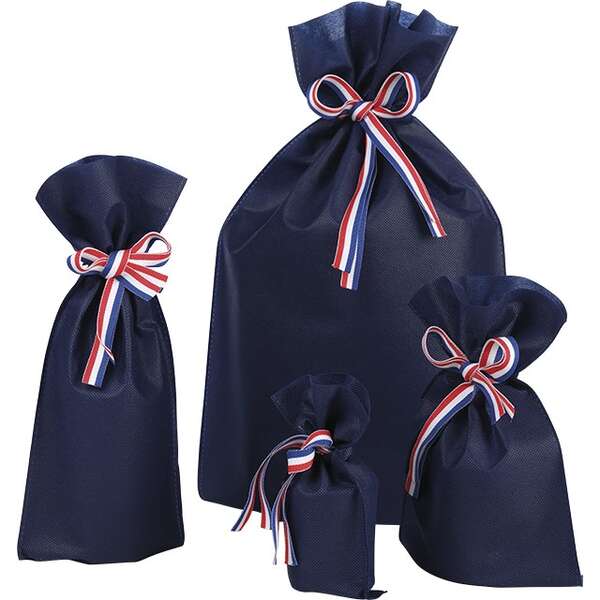 Immagine del prodotto Borsa in TNT di polipropilene Collezione “Navy Blue Tricolor Ribbon”.