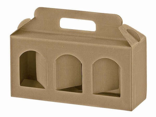 Immagine del prodotto Portavasetti 3 vasi in cartone altezza 9 cm
