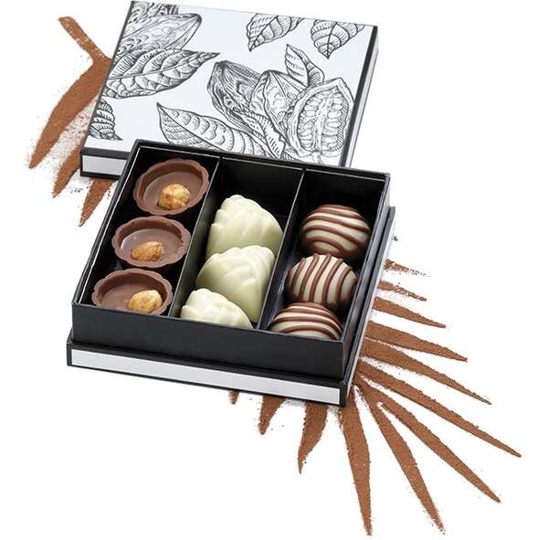 Immagine del prodotto  Scatola carré di cioccolatini in cartone collezione “Prestige cacao”