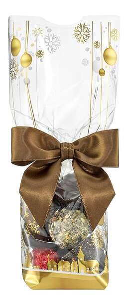 Immagine del prodotto 100 Borse Metalliche Collezione “Palle e Fiocchi di Neve”.