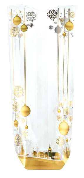 Immagine del prodotto 100 Borse Metalliche Collezione “Palle e Fiocchi di Neve”.