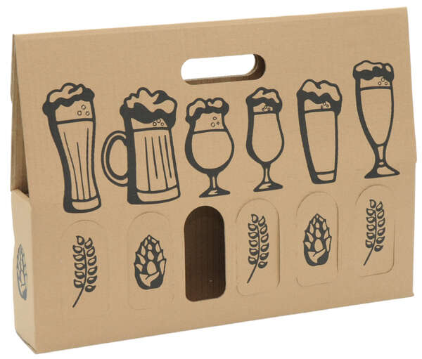 Immagine del prodotto Scatola da 6 bicchieri da birra Longneck 33cl - stampati