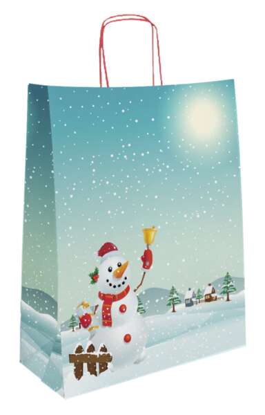 Immagine del prodotto Busta di carta “Pupazzo di neve di Natale”.
