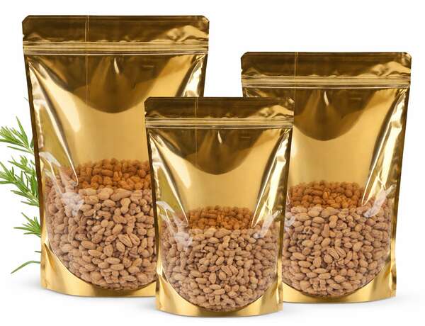 Immagine del prodotto Doypack in alluminio dorato con finestra