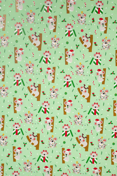 Immagine del prodotto Rotoli di carta da regalo con koala verdi