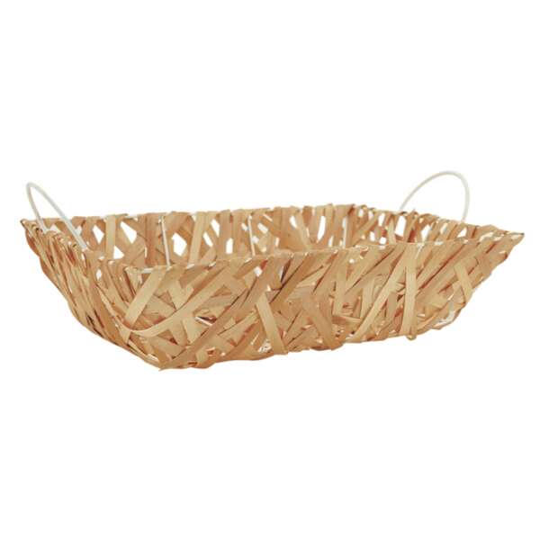 Immagine del prodotto Baule in legno con struttura in metallo e maniglia in metallo laccato bianco.