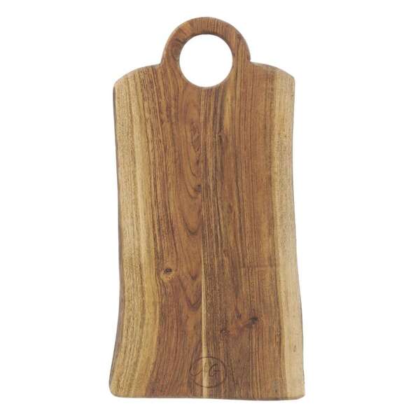 Immagine del prodotto Tagliere in legno di acacia oliato con scanalatura per la mano.