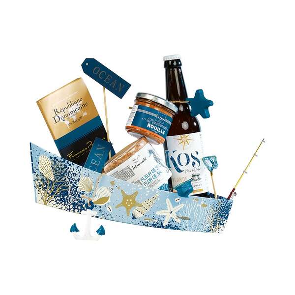 Immagine del prodotto Cestino di cartone a forma di barca, ECUME DES MERS