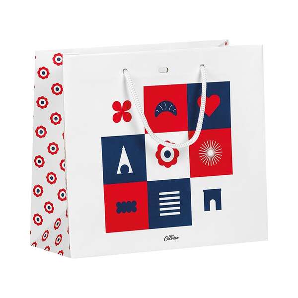 Immagine del prodotto sacchetto di carta a scacchi tricolore