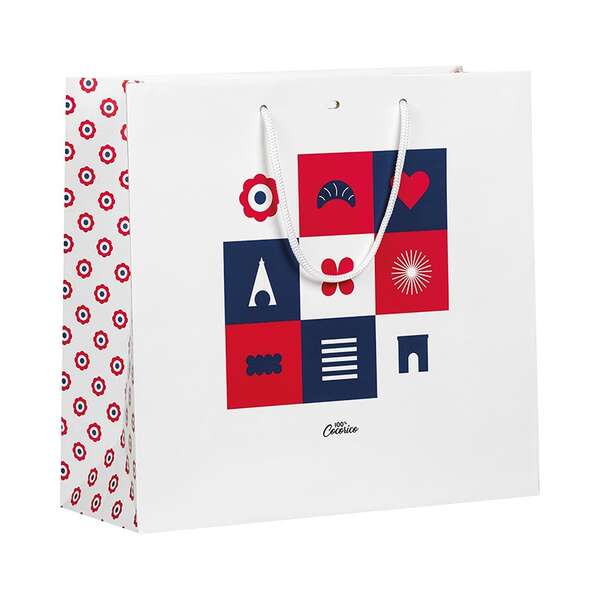 Immagine del prodotto sacchetto di carta a scacchi tricolore