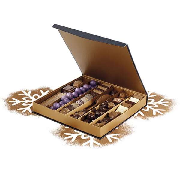 Immagine del prodotto Scatola quadrata di cartone per cioccolatini, con 3-4, 6 o 7 file