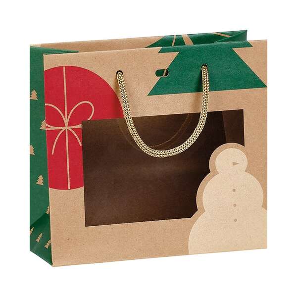 Immagine del prodotto Sacchetto di carta kraft NATALE NATURA Finestra