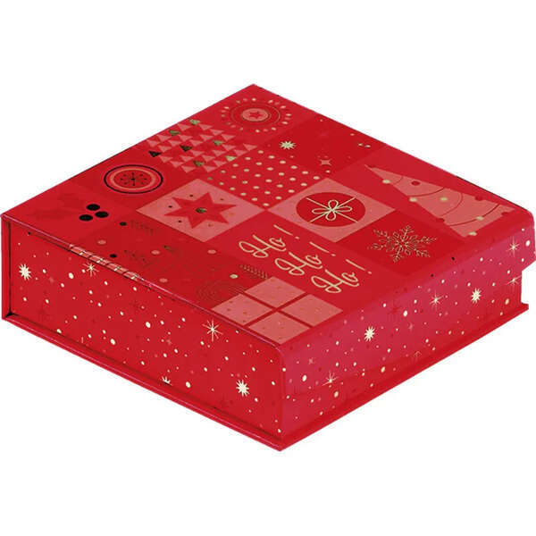 Immagine del prodotto Scatola quadrata in cartone con 3 file di cioccolatini, design 