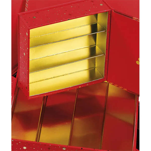 Immagine del prodotto Scatola quadrata in cartone con 3 file di cioccolatini, design 