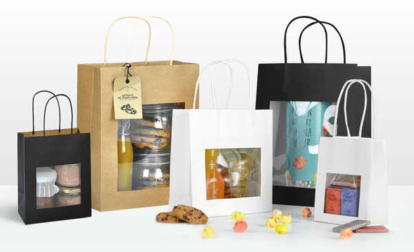 Immagine del prodotto Borsa in carta kraft con finestra