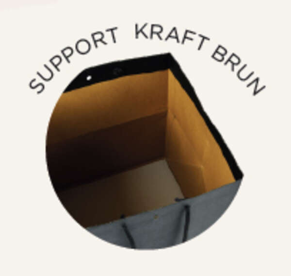 Immagine del prodotto Borsa in carta kraft Nero opaco per 1, 2 bottiglie (possibile personalizzazione)