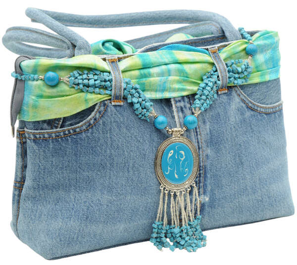 Immagine del prodotto Borsa fatta a mano in jeans 3 colori