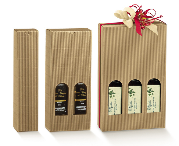 Confezione in cartone olio d'oliva altezza 320 mm : Bottiglie e prodotti locali
