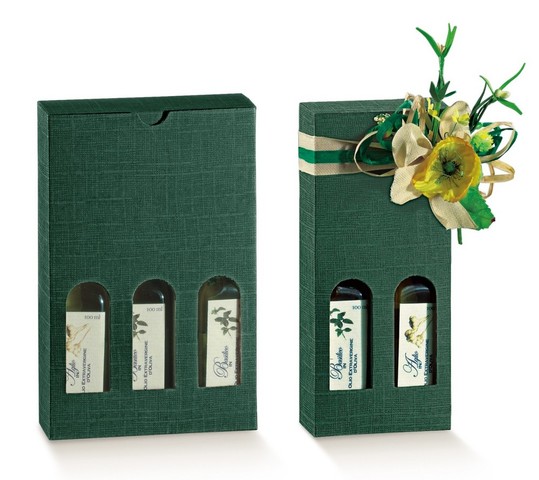 Confezione regalo per bottiglie speciali d'olio d'oliva h 215mm  : Bottiglie e prodotti locali