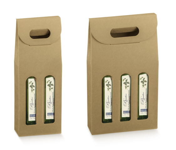 Confezione in cartone per bottiglie d'olio d'oliva : Bottiglie e prodotti locali